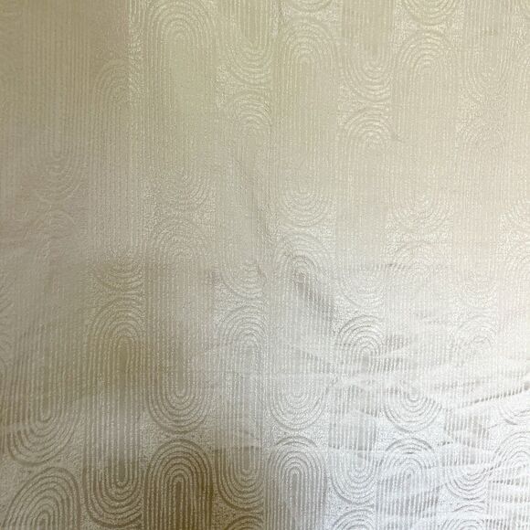 Soho Loft Shower Curtain beige arches bohemian home goods retro metallic neutral - Picture 4 of 4